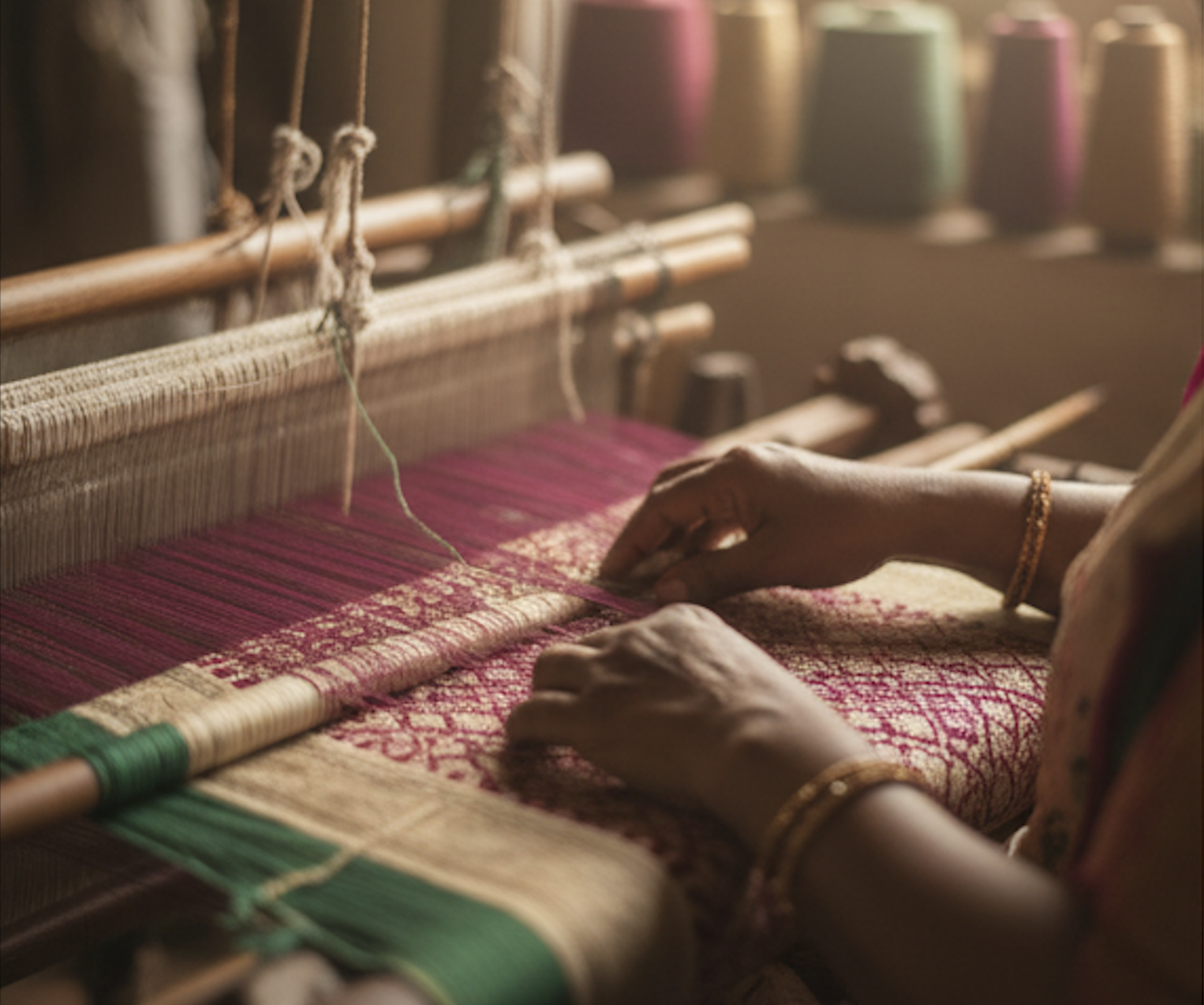 Traditional Indian textile craftsmanship